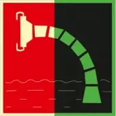 Знак F07 Пожарный водоисточник (Пленка 190x190) по ГОСТ Р 12.2.143–2009