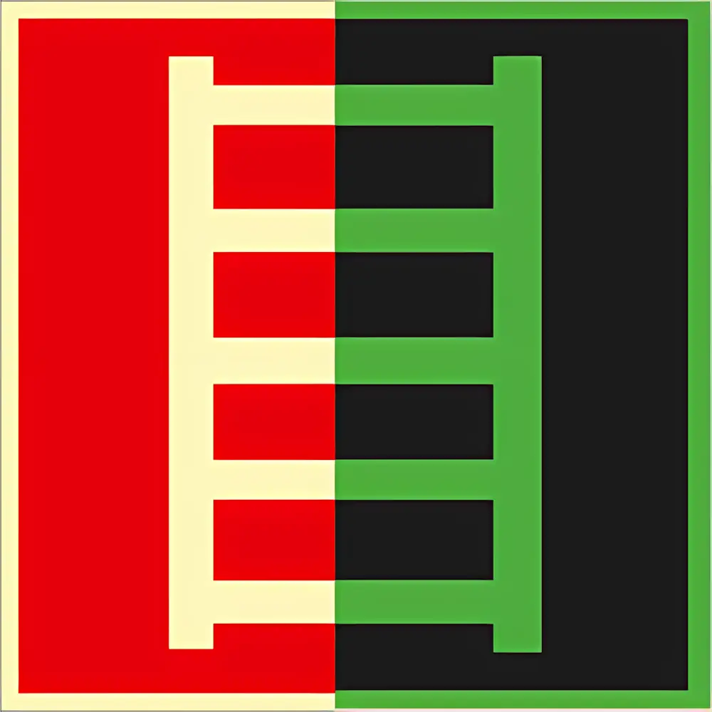 Знак F03 Пожарная лестница (Пленка 200x200)