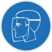 Знак M08 Работать в защитном щитке Световозвращающий (Пленка 200x200)