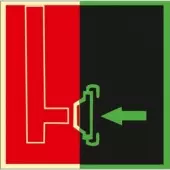 Знак F08 Пожарный сухотрубный стояк (Пленка 190x190) по ГОСТ Р 12.2.143–2009