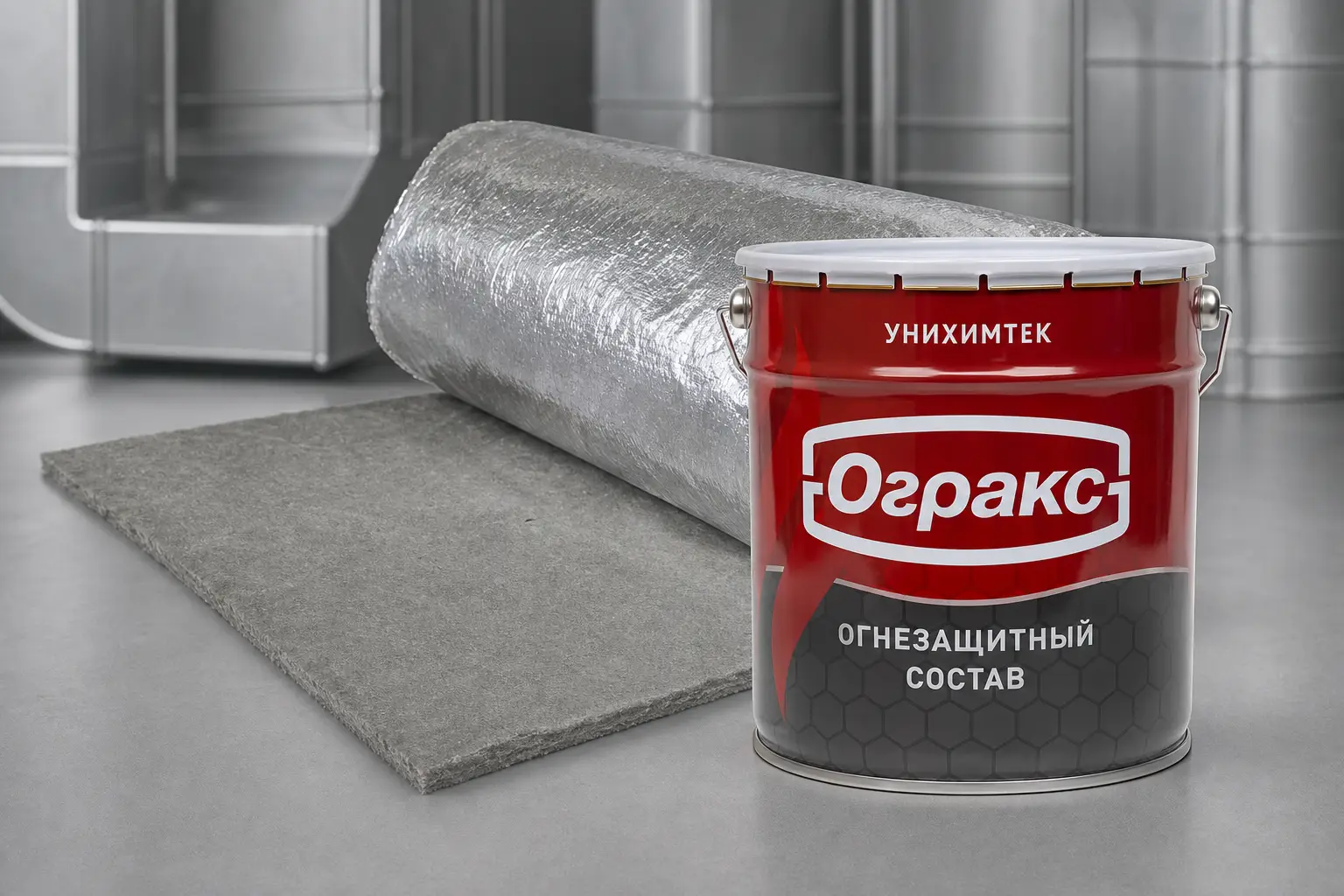 Огнезащитная система Огракс-ВЕНТ (базальтовый материал + клей)