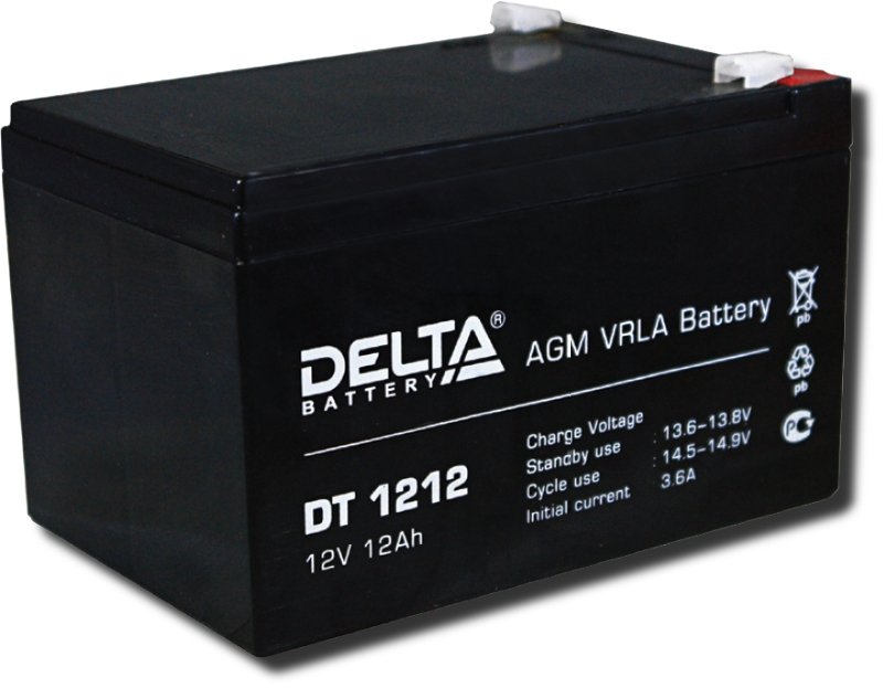 Аккумулятор Delta DT 1212 12 В 12 Ач