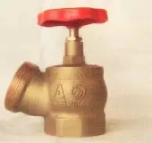 Клапан пожарный латунный КПЛ 50-1 латунный 125° муфта - цапка