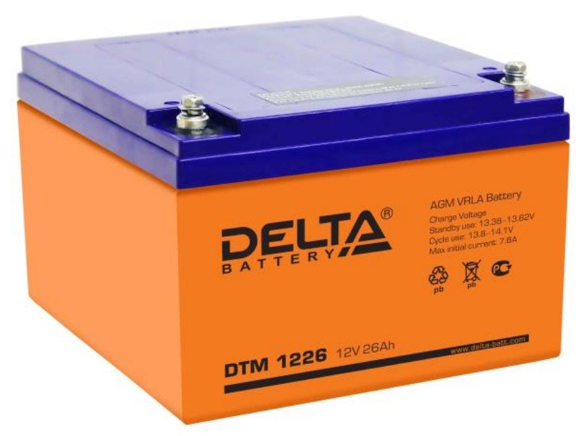 Аккумулятор Delta DTM 1226 12 В 26 Ач