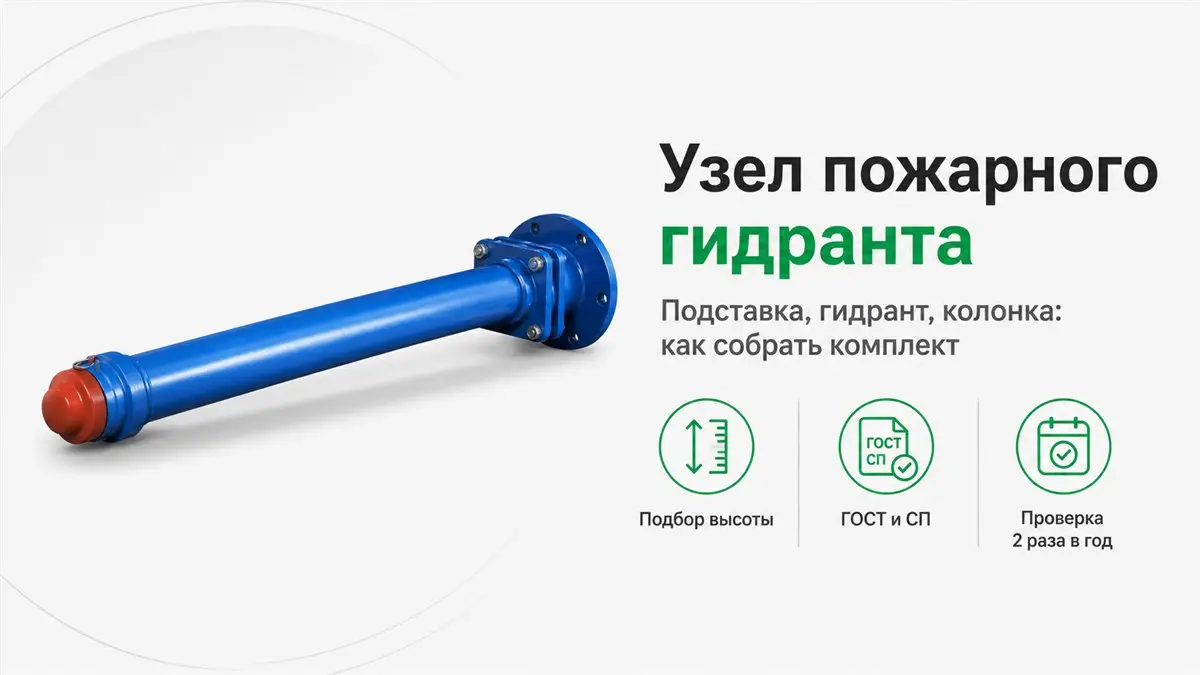 Пожарный гидрант, подставка и колонка: как устроен узел и как подобрать комплект