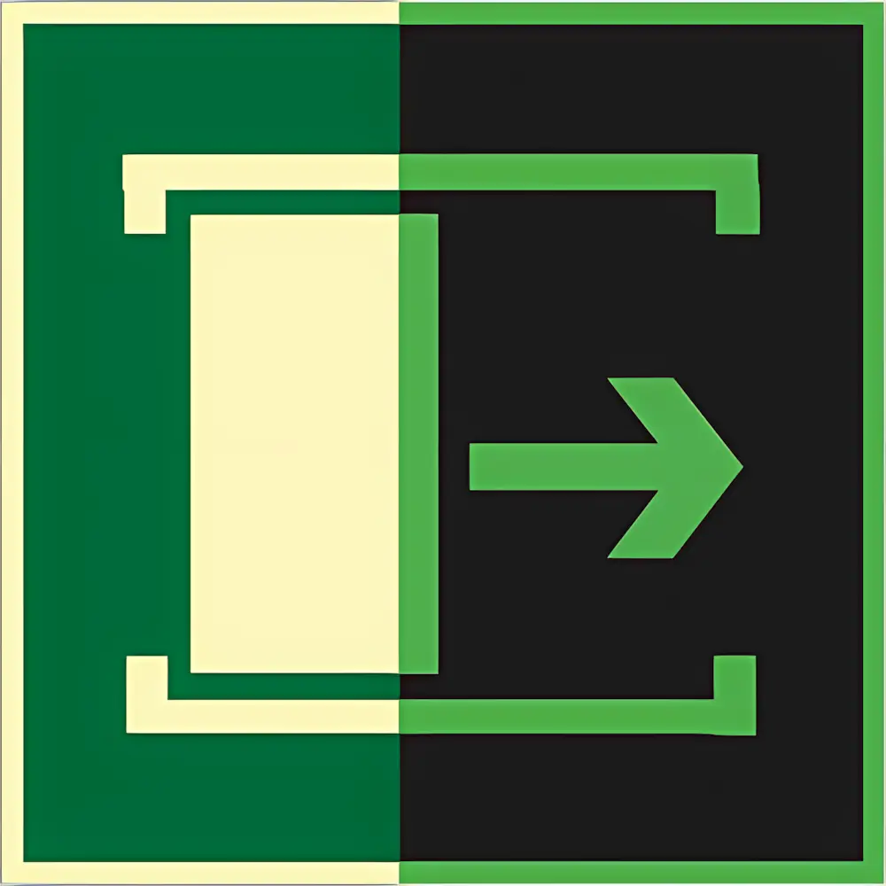 Знак E20 Для открывания сдвинуть (Пластик 200x200)