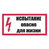 S09 Знак Испытание. Опасно для жизни! (Пленка 150х300)