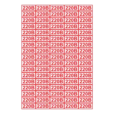 Знак Указатель напряжения - 220 В (Пленка 15 х 35) - комплект из 85 штук