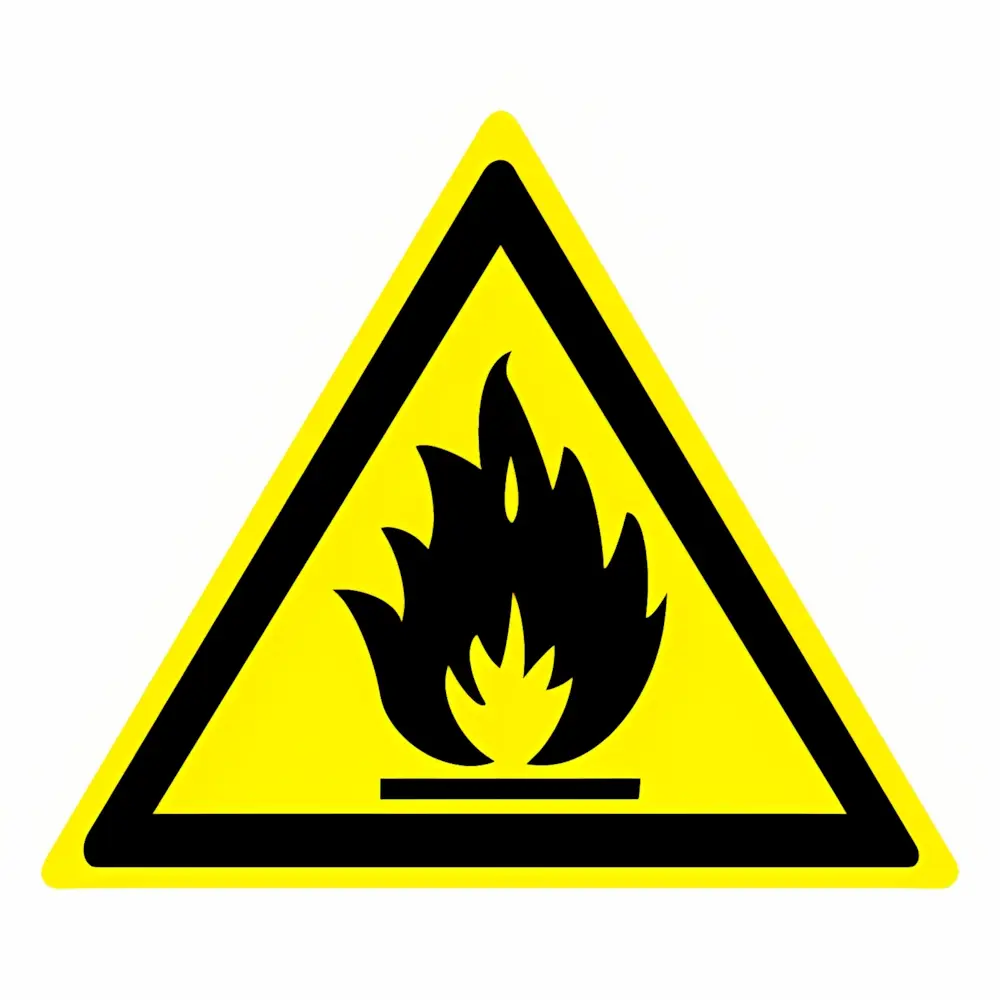 W 01 - Знак Пожароопасно. Легковоспламеняющиеся вещества (Пленка 100x100)