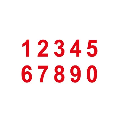 Знак Цифры (1,2,3,4,5,6,7,8,9,0) (Пленка 100 х 200)