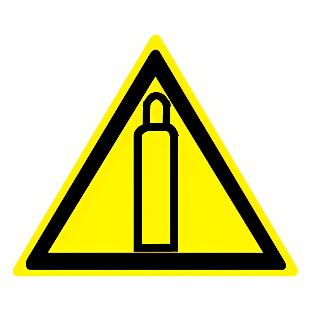 W 19 - Знак Газовый баллон (Пленка 100x100)