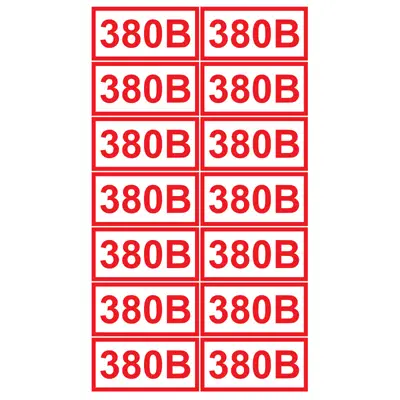Знак Указатель напряжения - 380 В (Пленка 40 х 80) - комплект из 14 штук