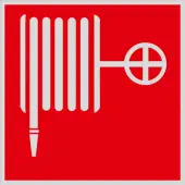 Знак F02 Пожарный кран Световозвращающий (Металл 300x300)